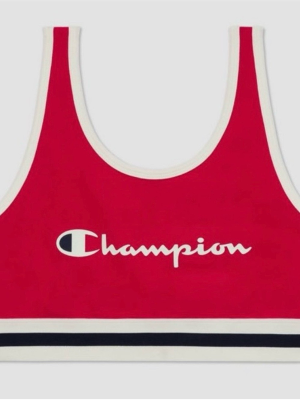 2X Champion - Red Sports Bralette with White Trim - Picture 2 of 3